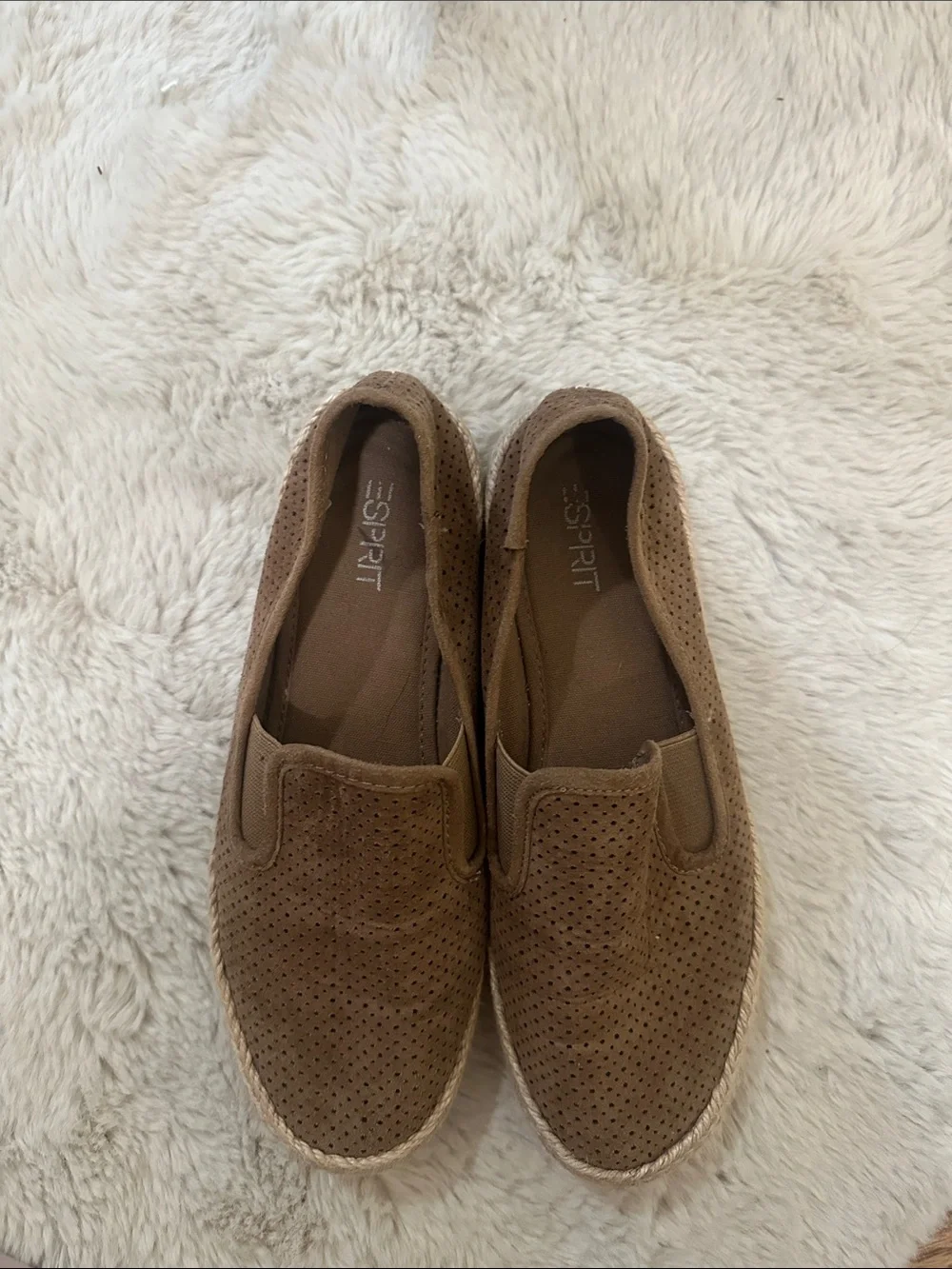 Esprit Women's Perforated Slip-On Espadrilles - Brown